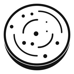 Slice of sausage icon simple