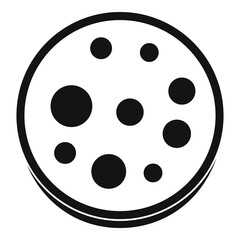 Slice of salami icon simple