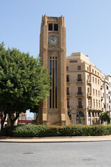 Obraz premium Centralna wieża zegarowa w centrum Bejrutu