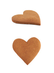 Heart shaped cookie isolated