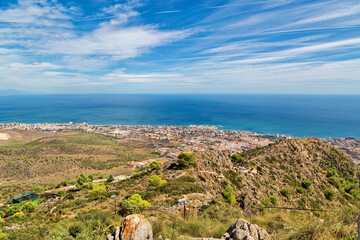 Fototapeta na wymiar Panoramic view of Costa del Sol