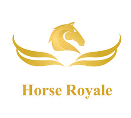 Fototapeta na wymiar Horse Royale Logo Illustration Design