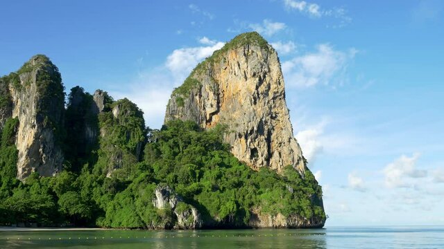 Amazing and beautiful rock formations along the coast of Thailand.