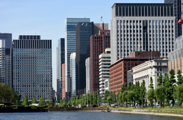 Fototapeta premium 日本の都市景観（東京のビル群）