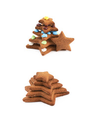 Star shaped cookie isolated