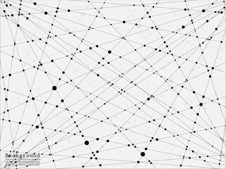 Geometric Abstract Background With Connected Line And Dots.