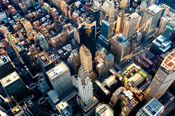 Aerial view of the Midtown Manhattan NY - obrazy, fototapety, plakaty