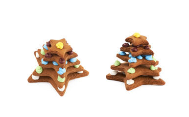 Star shaped cookie isolated