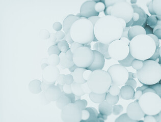 Cluster of 3d spheres - abstract molecules 