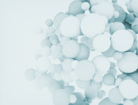 Cluster of 3d spheres - abstract molecules © Jezper
