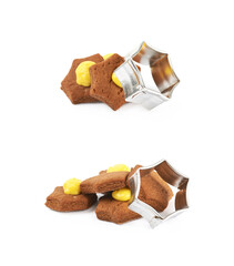 Fresh baked ginger cookie isolated