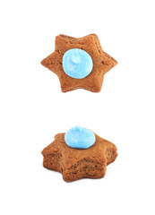 Fresh baked ginger cookie isolated