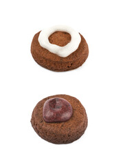 Fresh baked ginger cookie isolated