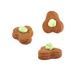 Fresh baked ginger cookie isolated