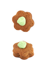 Fresh baked ginger cookie isolated