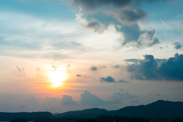 Beautiful sunset on the ocean