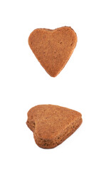 Fresh baked ginger cookie isolated