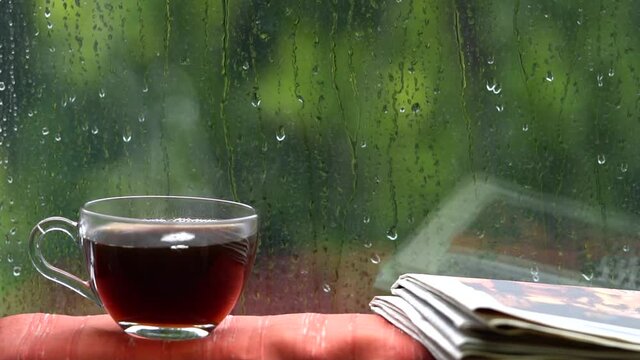 Hot drink at the window
