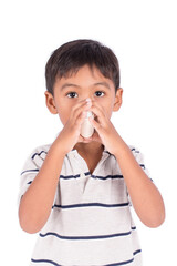 little boy sick use inhaler