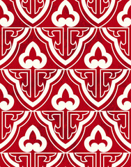 Seamless Vintage Chinese Background Chinese curve outline geometry frame