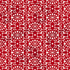 Seamless Vintage Chinese Background oriental oval curve spiral cross kaleidoscope