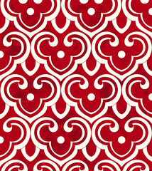 Seamless Vintage Chinese Background Chinese curve spiral cross scale chintz