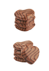 Heart shaped cookie isolated