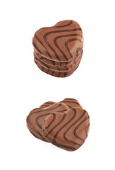 Heart shaped cookie isolated