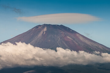Obraz na płótnie Canvas Top of Mt. Fuji without snow cap in summer season