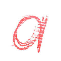 Single hand drawn letter isolated