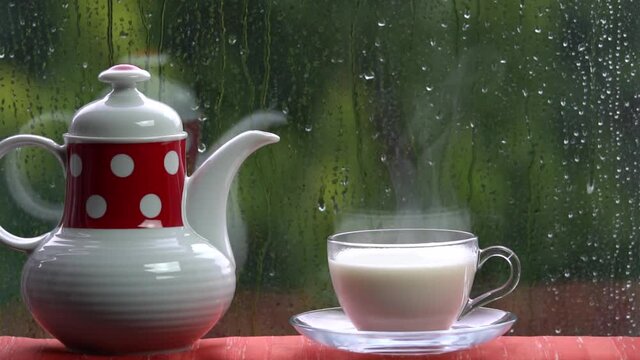 Hot drink at the window