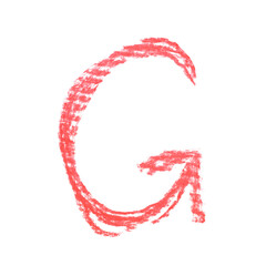 Single hand drawn letter isolated