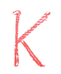 Single hand drawn letter isolated