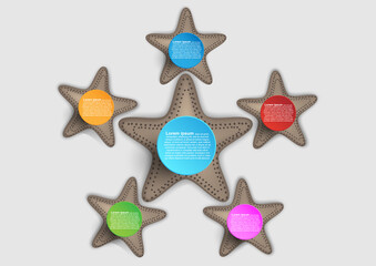 Idea circle on starfish infographic