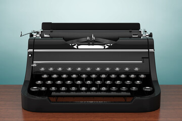 Old Vintage Retro Typewriter. 3d Rendering