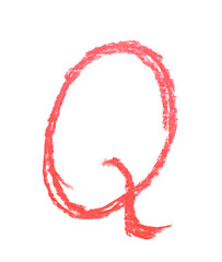 Single hand drawn letter isolated