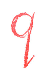 Single hand drawn letter isolated