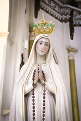 Our lady Fatima statue in the catholic church