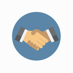 Shake hand flat icon