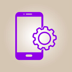 Smart phone services icon. Support for mobile users.