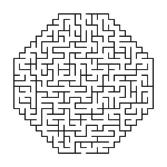 Abstract maze / labyrinth with entry and exit. Vector labyrinth 146.