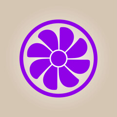 Exhaust fan icon. Ventilator symbol. Flat design style.