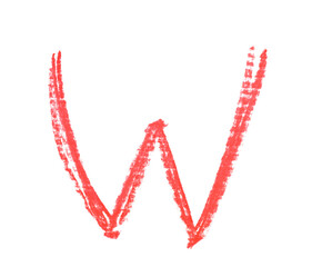 Single hand drawn letter isolated