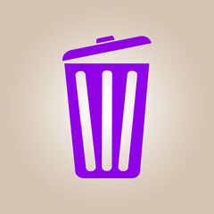 Trash can icon. Delete, Move to Trash, clear the disk space. Vector illustration.