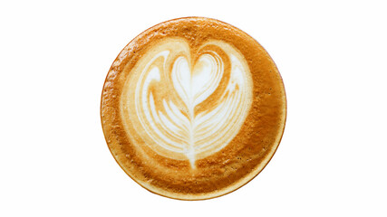 Hot coffee on an isolate white background.