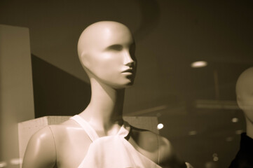 Puppets model  on Clothes shop