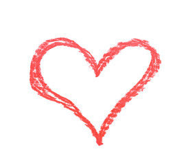 Hand drawn heart shape isolated