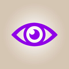 Eye icon. Monitoring and surveillance system. Flat design style.