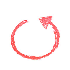 Hand drawn arrow symbol isolated