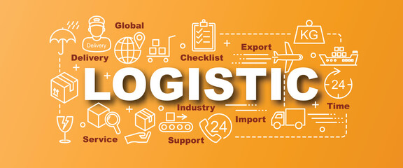 logistic vector trendy banner